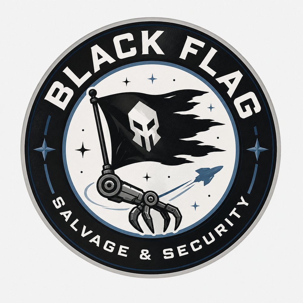 Black Flag Salvage and Security — science fiction world art